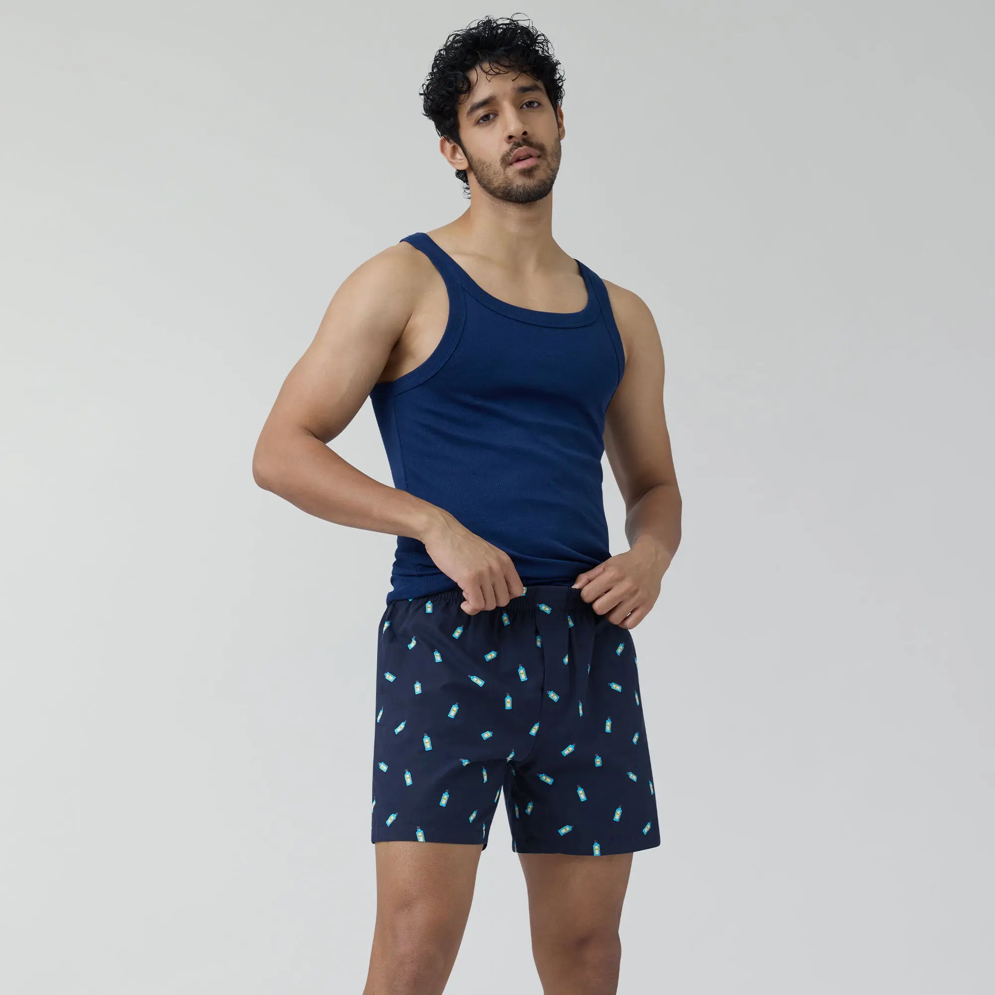 Splash Cotton Boxers - Gin Blue - Image 6