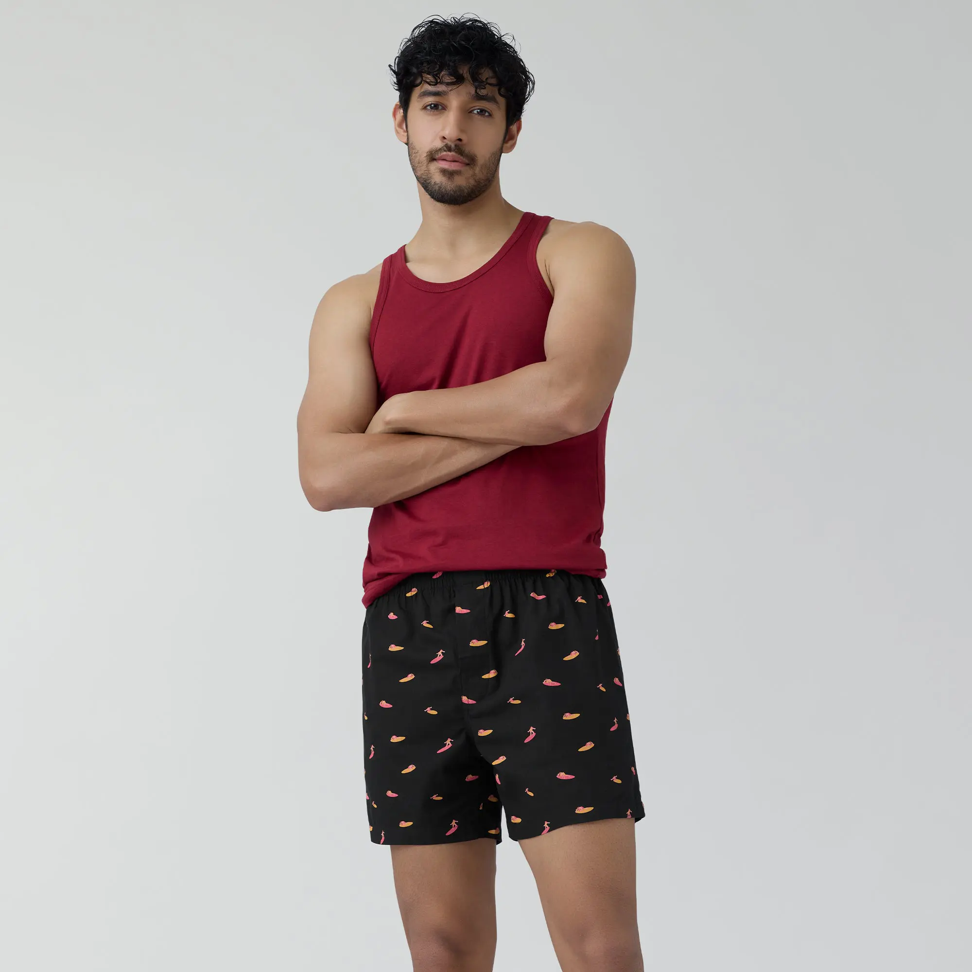 Splash Cotton Boxers - Surfer Black - Image 6