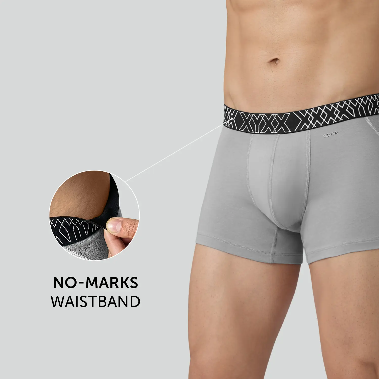 Sprint Cotton Stretch Trunks Opal Grey - Image 5