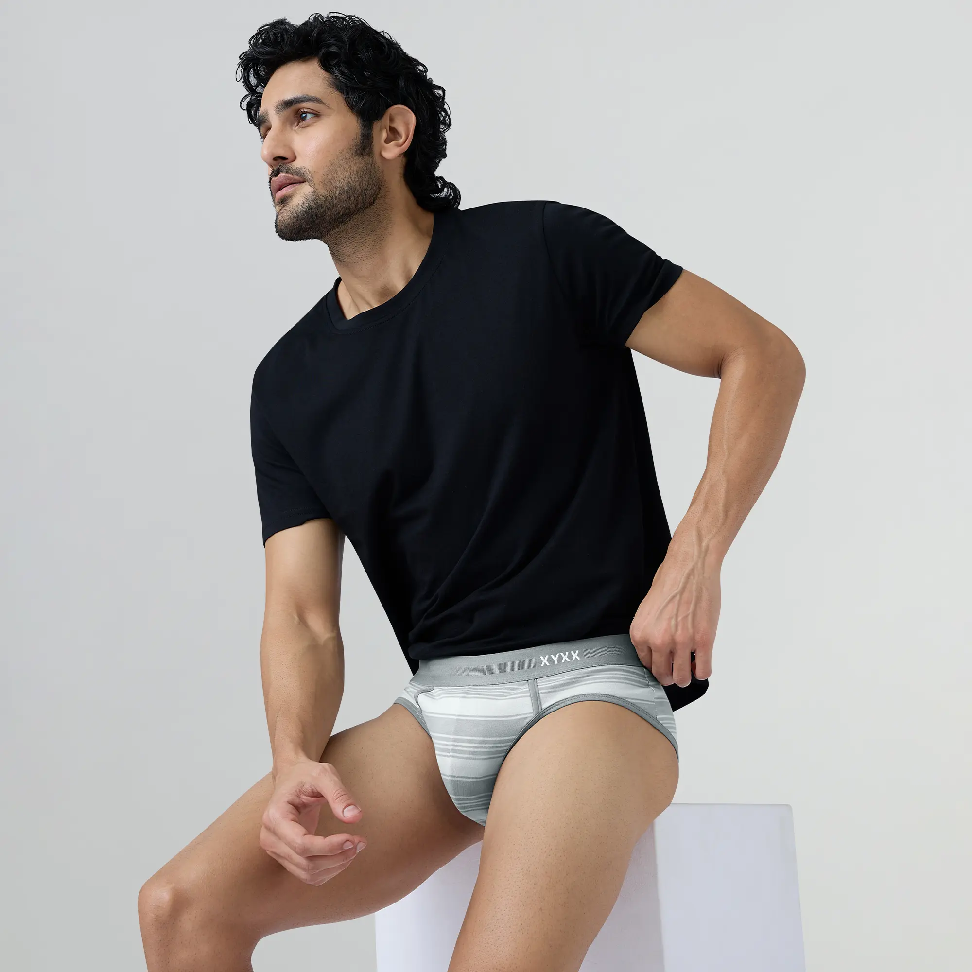 Streax Cotton Stretch Briefs Cloud Grey - Image 3