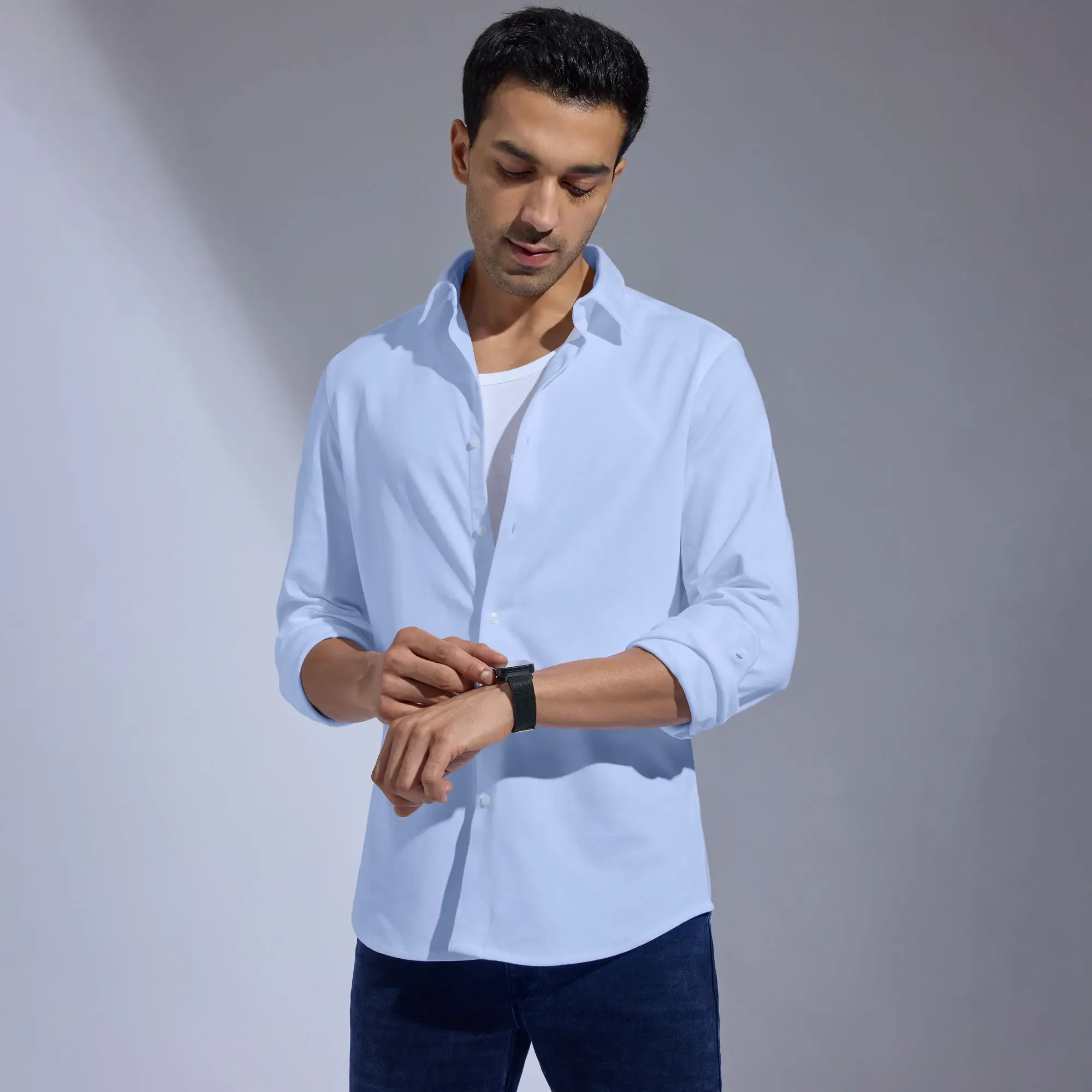 Aero Super-Soft Combed Cotton Vest Polar White - Image 5