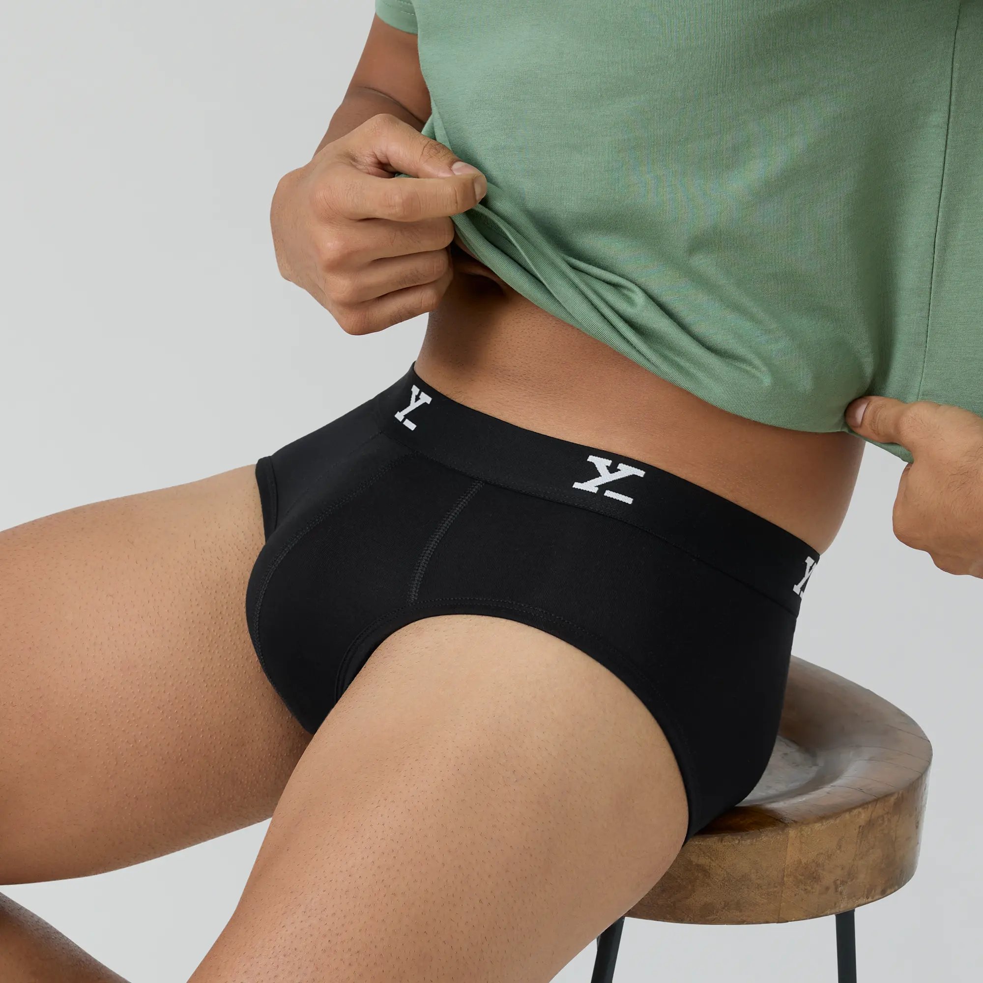 Super Combed Cotton-Modal Briefs - Black Knight