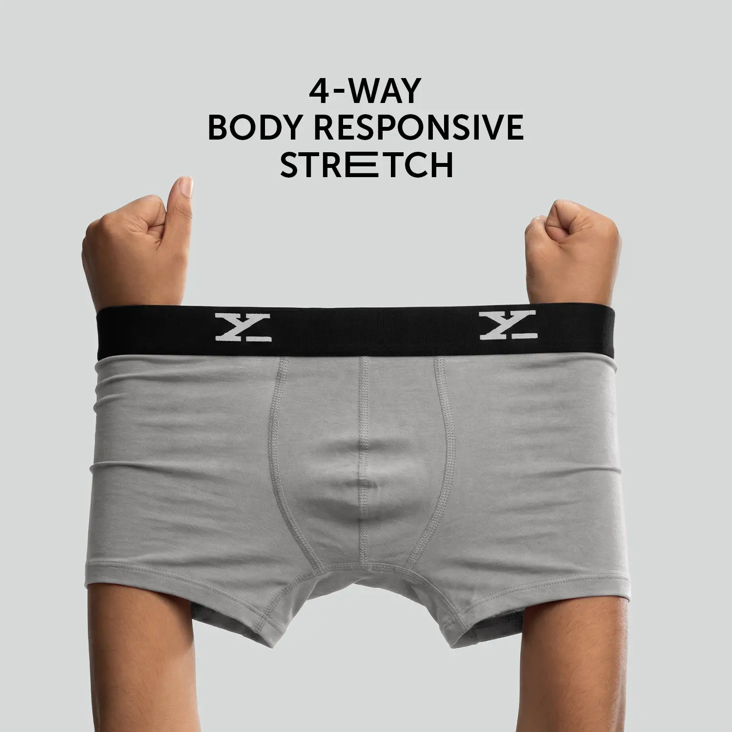 Super Combed Cotton-Modal Trunks - Ash Grey - Image 2