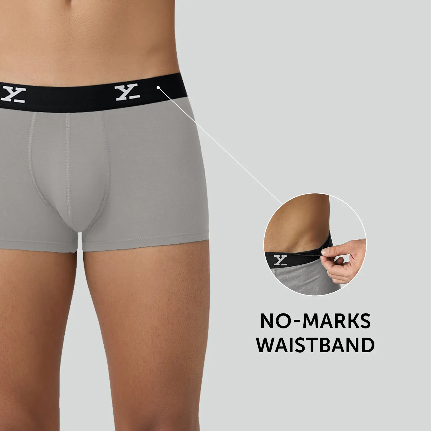 Super Combed Cotton-Modal Trunks - Ash Grey - Image 4