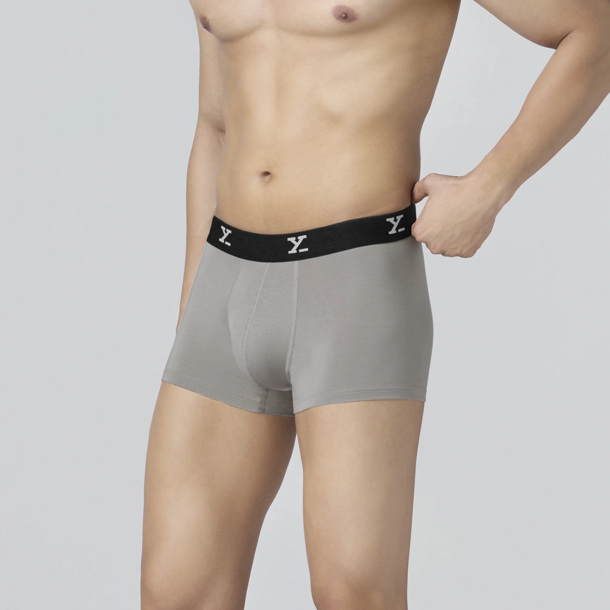 Super Combed Cotton-Modal Trunks - Ash Grey - Image 5
