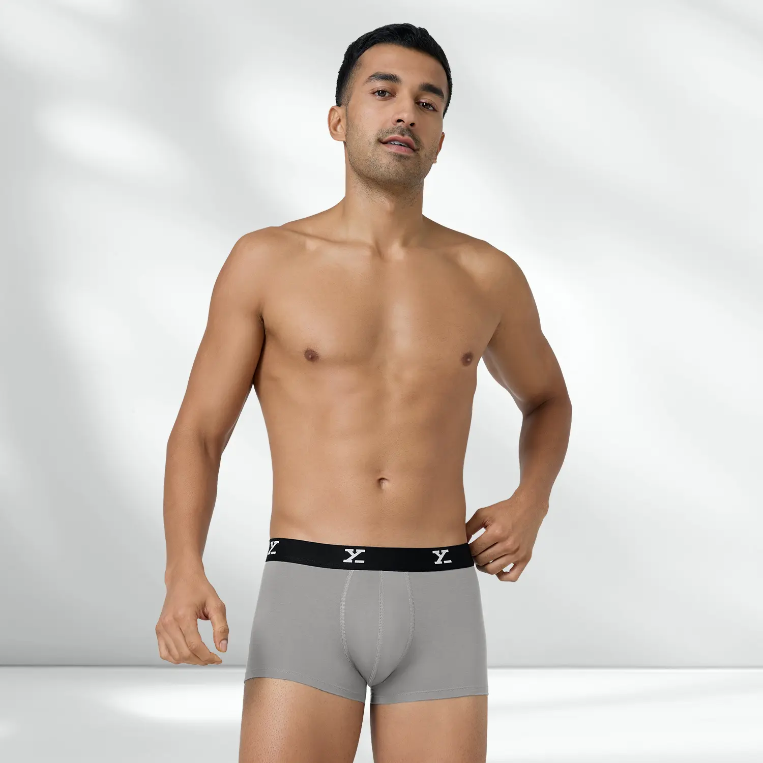 Super Combed Cotton-Modal Trunks - Ash Grey - Image 6