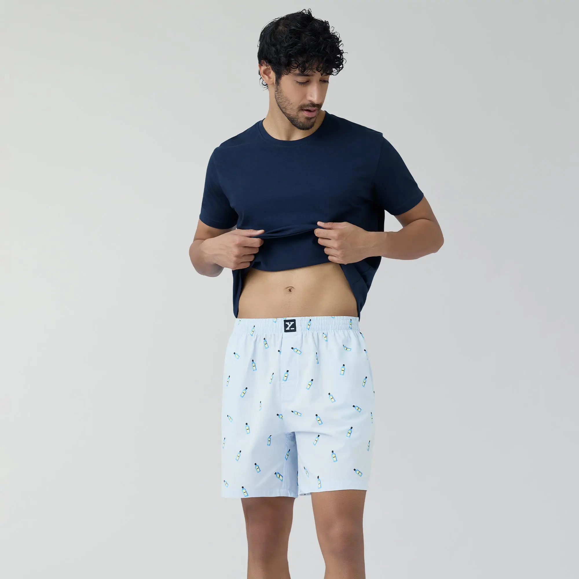 Surf Super Combed Cotton Boxer Shorts Gin Blue - Image 6
