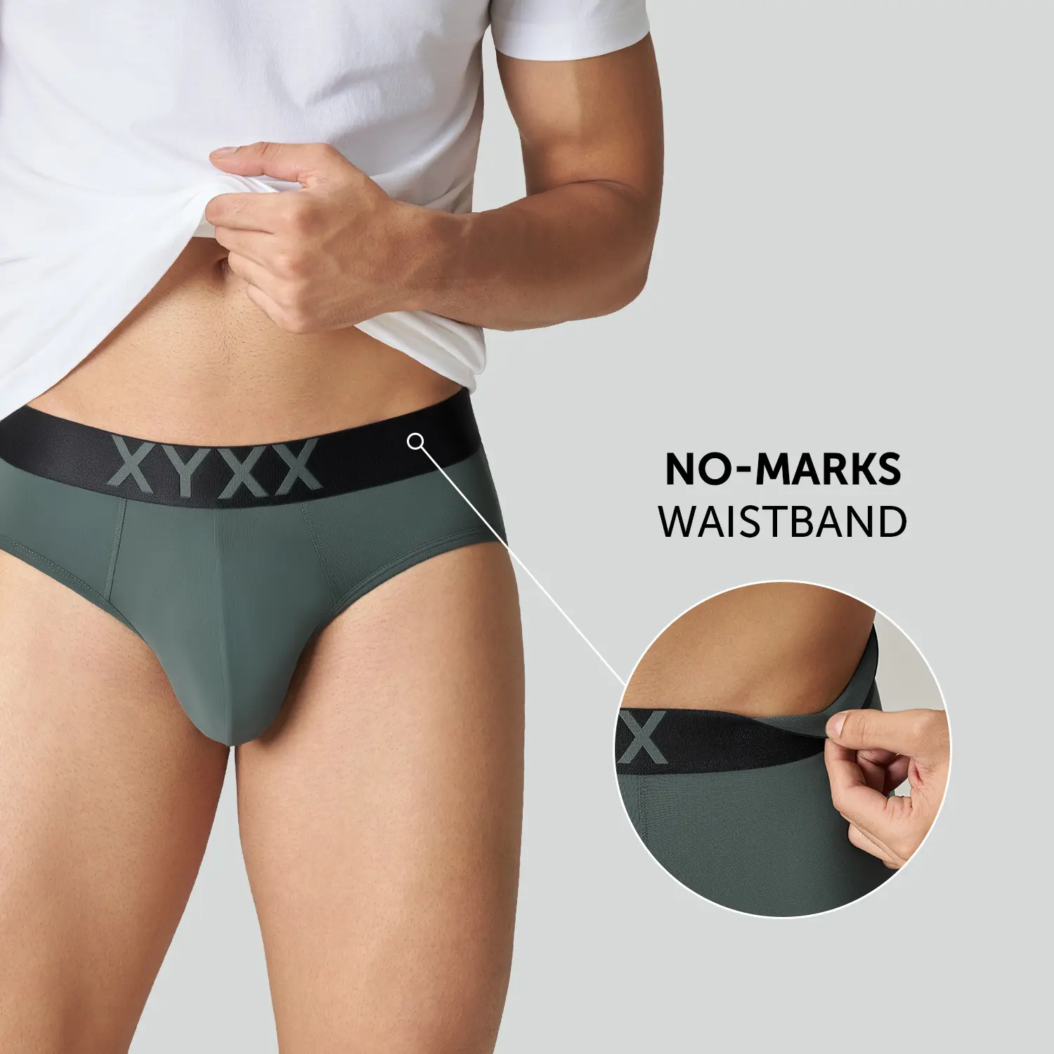 Alpha Tactel Briefs - Olive Green - Image 4