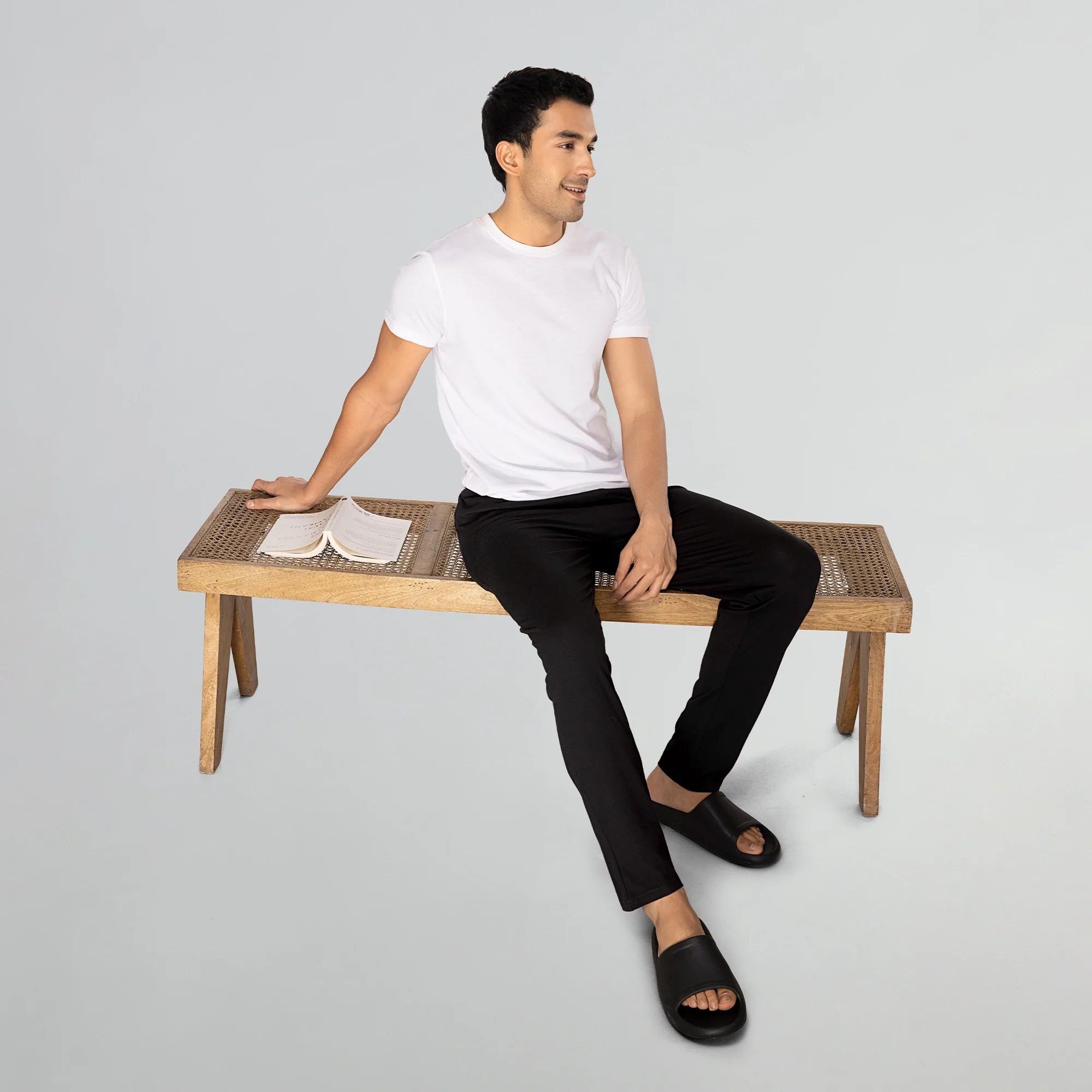 Ace Modal-Cotton Lounge Pants Pitch Black - Image 4