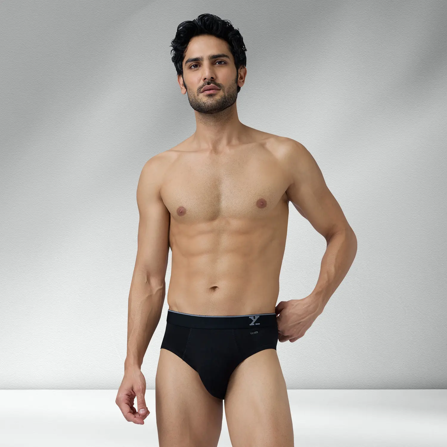 Traq Silver Cotton Briefs Black Knight - Image 5