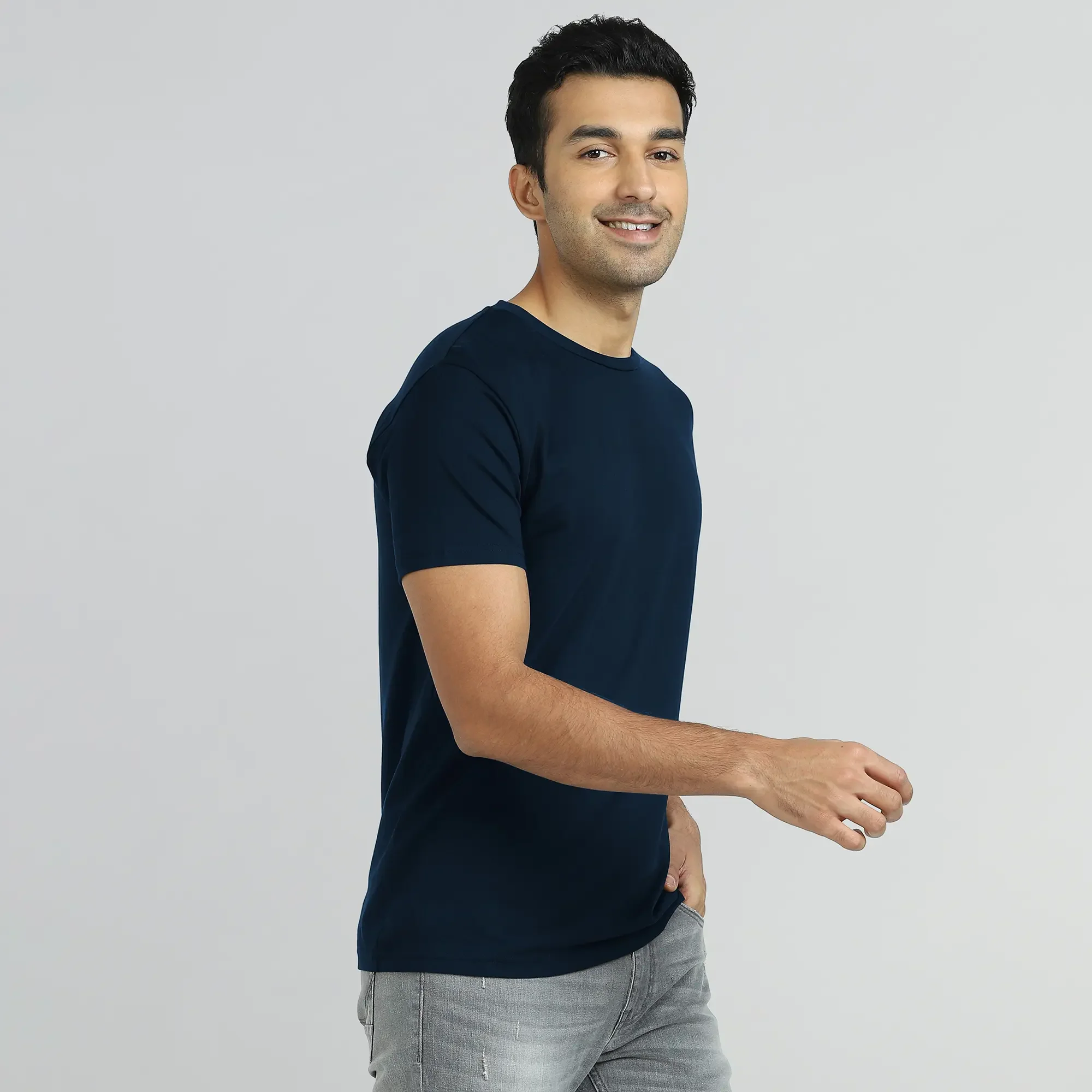 Iconique Supima Cotton T-shirt Midnight Blue - Image 4