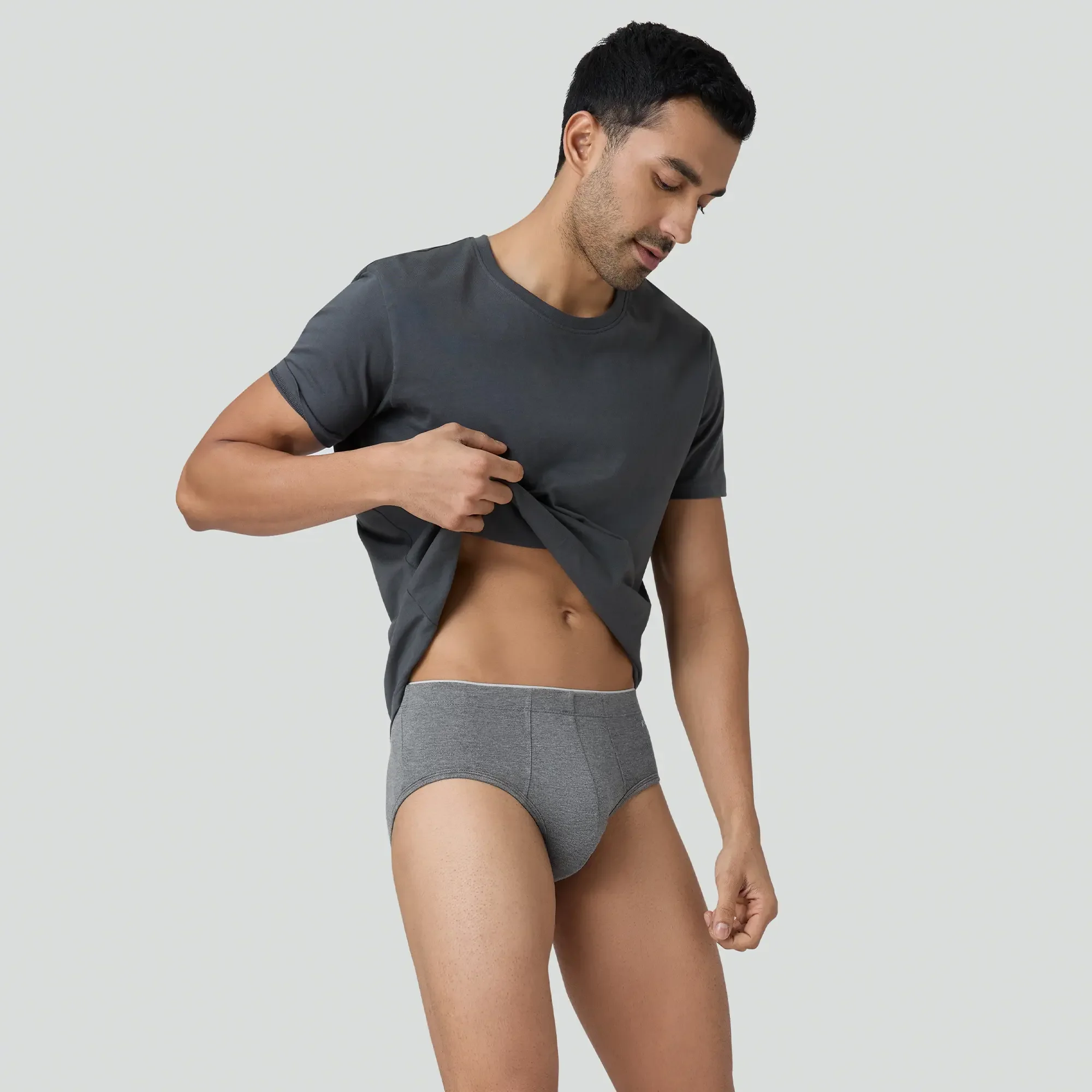Uno Medley Modal Briefs Stone Grey - Image 5