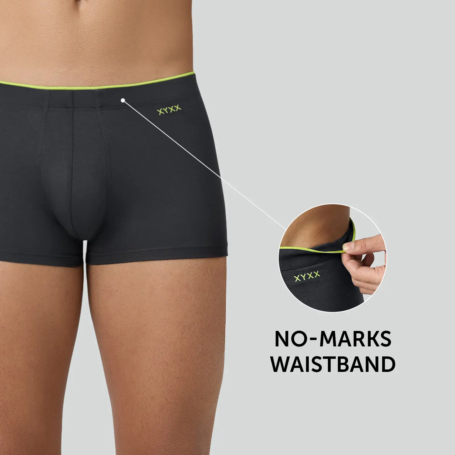 Super Combed Cotton-Modal Trunks - Graphite Grey - Image 4
