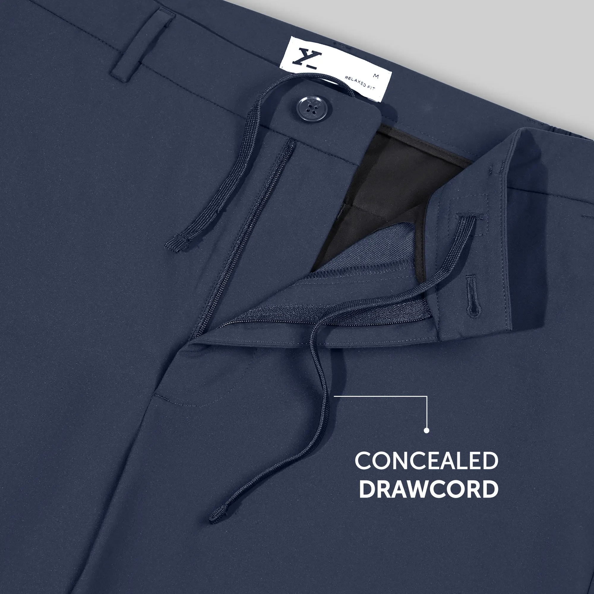 VELOCITY: Soft Stretch Pants - Straight Fit Midnight Blue - Image 3