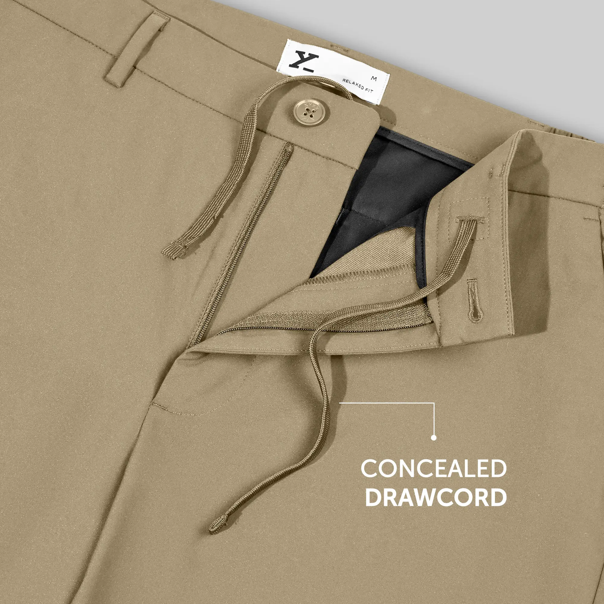 VELOCITY: Soft Stretch Pants - Straight Fit Sand Brown - Image 3