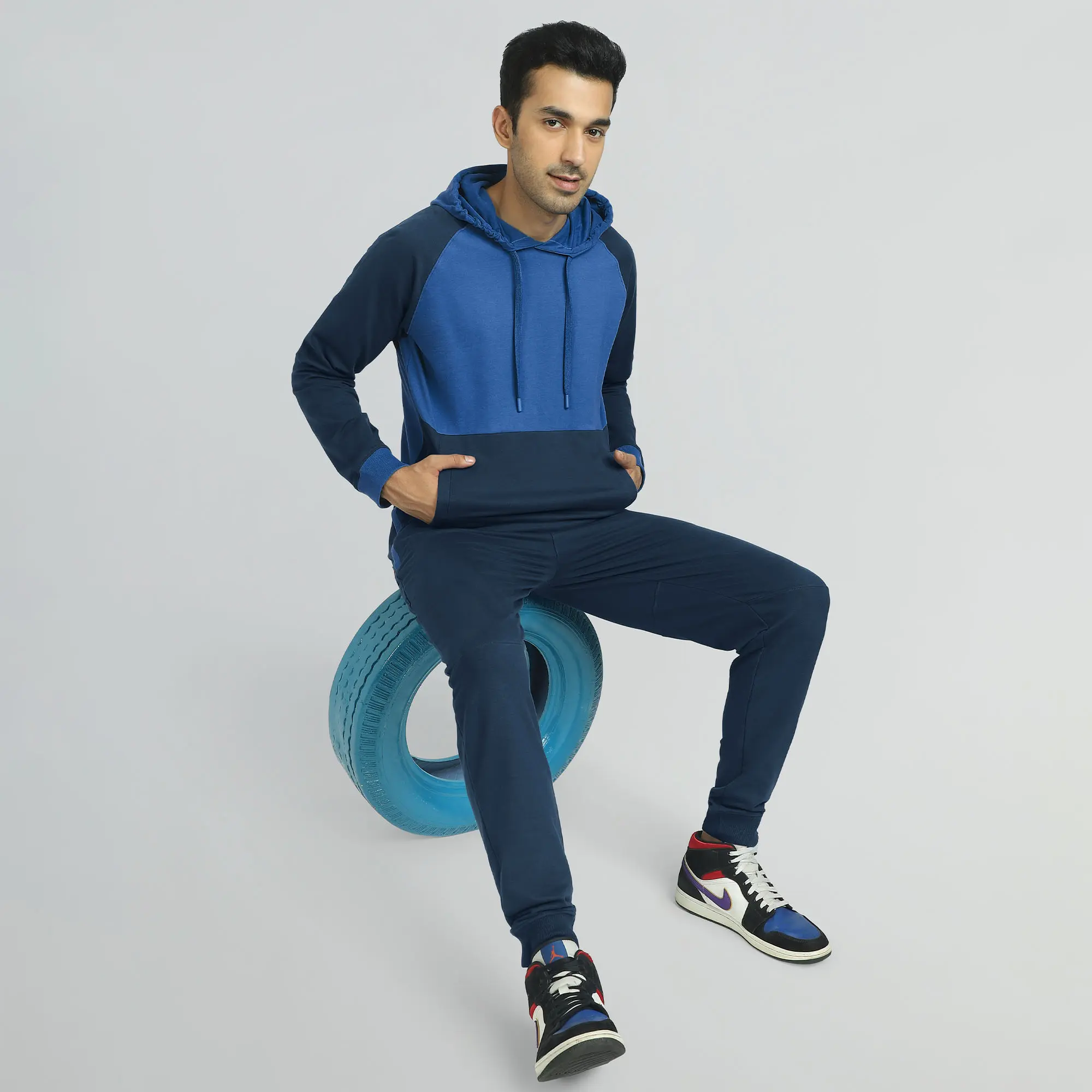 Quest French Terry Cotton Hoodies Atlas Blue - Image 5