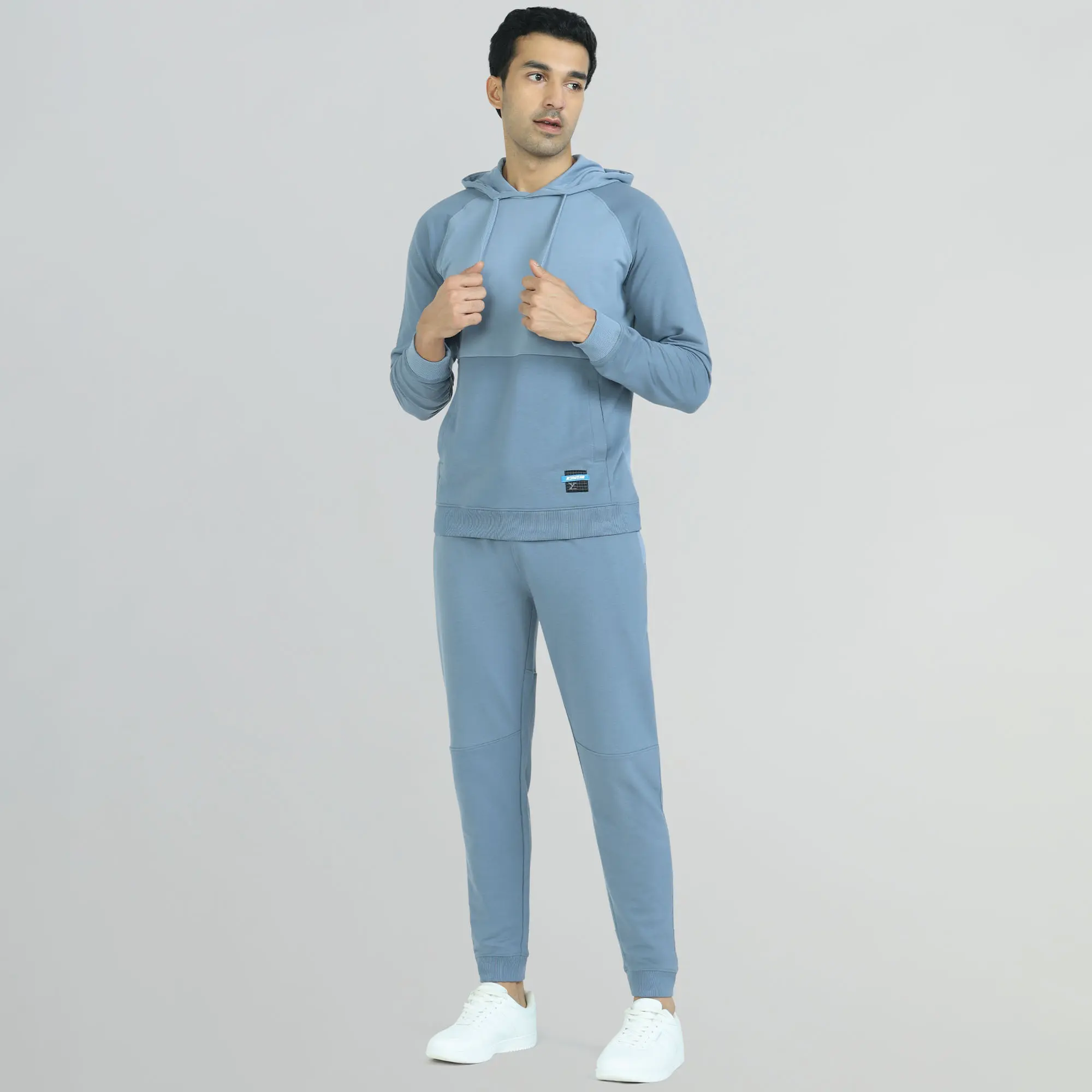 Quest French Terry Cotton Hoodies Ice Blue - Image 2