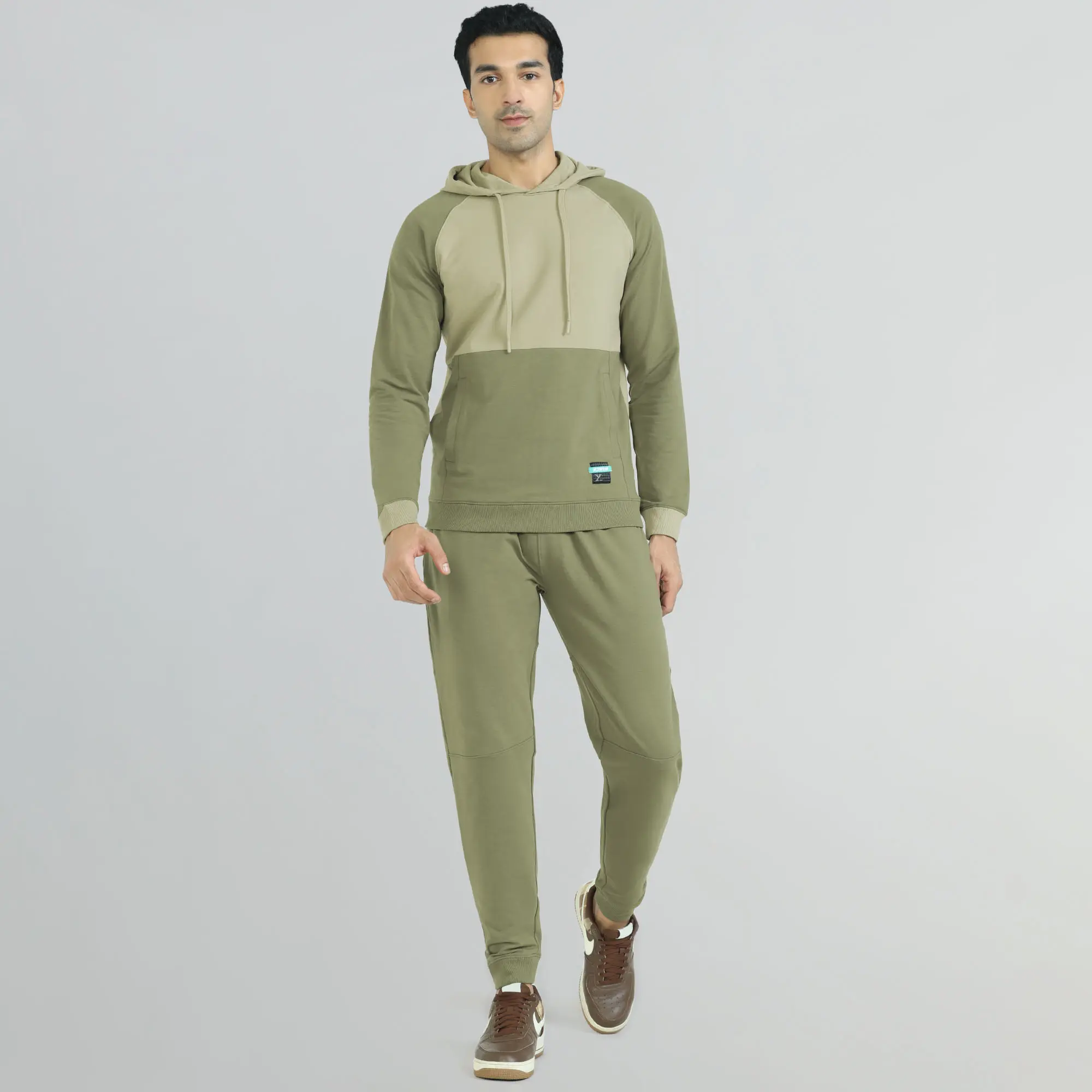 Quest French Terry Cotton Hoodies Tea White - Image 2
