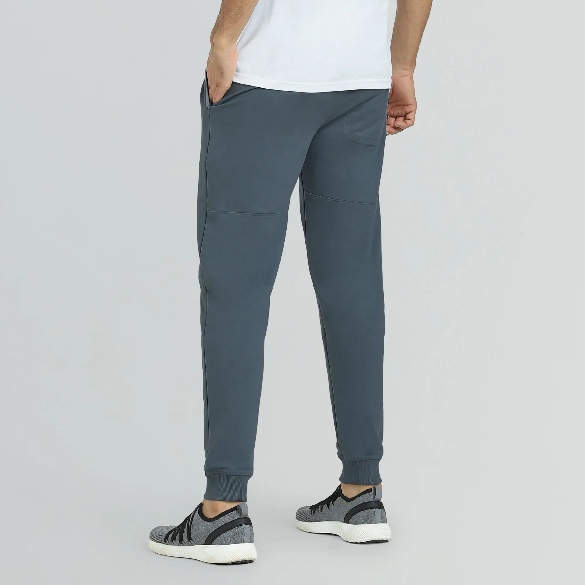 Quest French Terry Cotton-Blend Joggers Slate Grey - Image 5