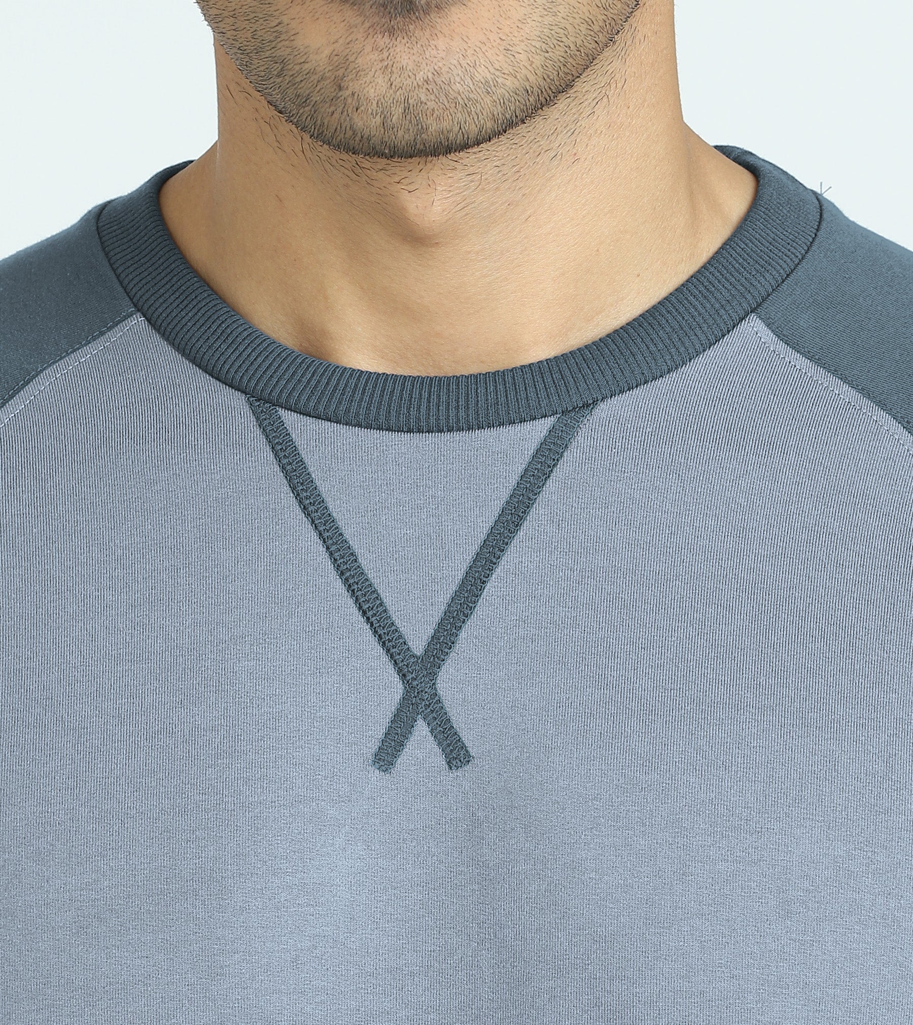Quest French Terry Cotto-Blend Sweatshirt And Joggers Co-ord Set Slate Grey - Image 5