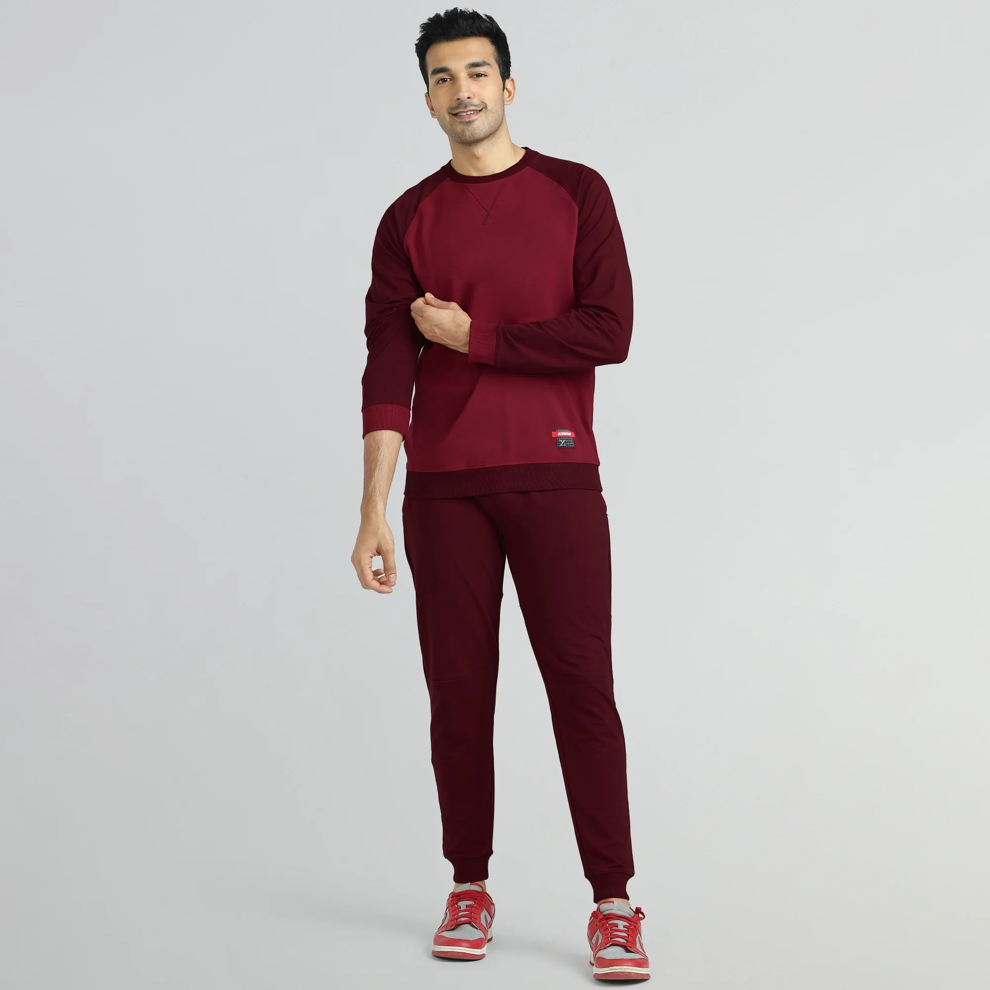 Quest French Terry Cotton-Blend Sweatshirts Scarlet Red - Image 3