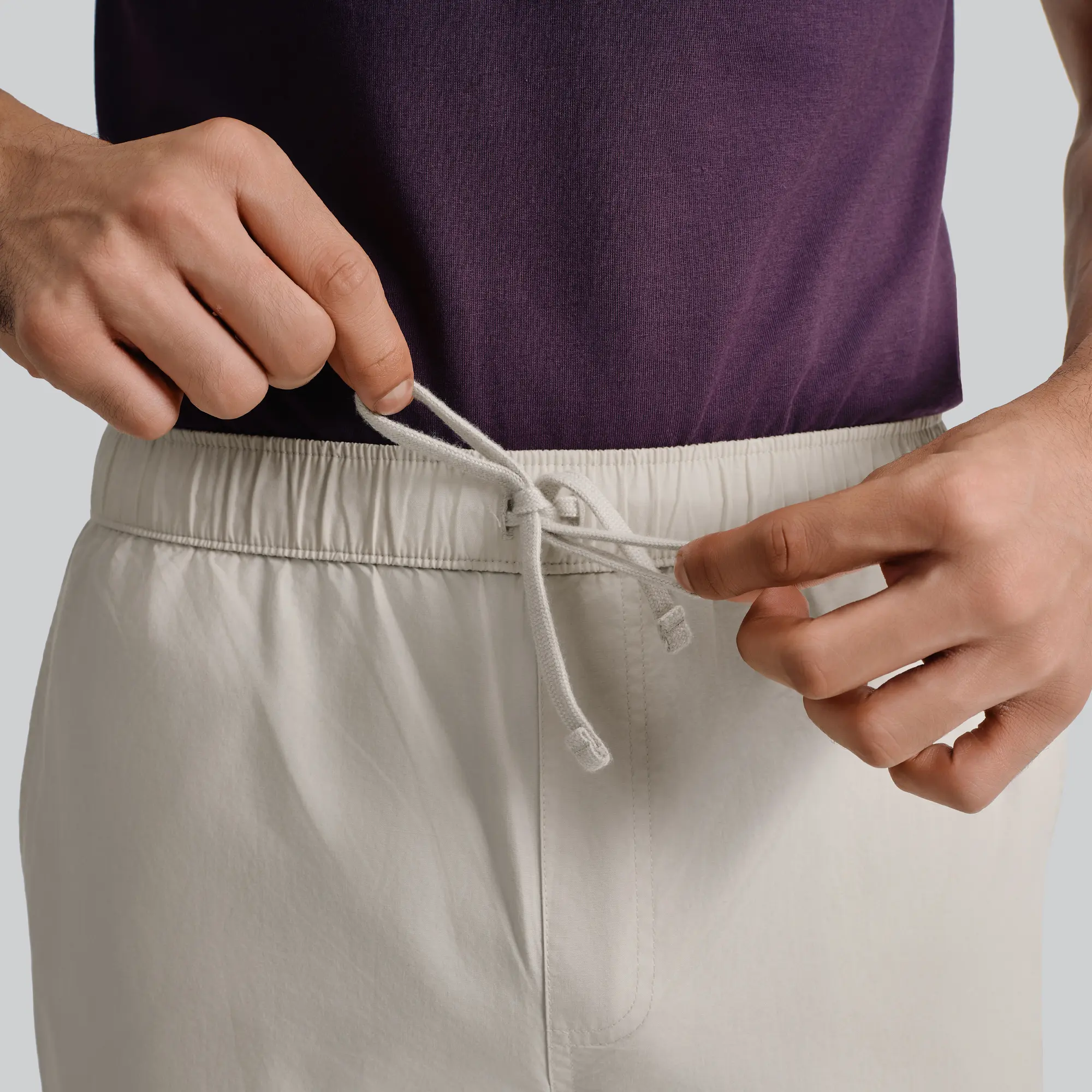 Zen Cotton Easy Pants Ivory Latte - Image 5